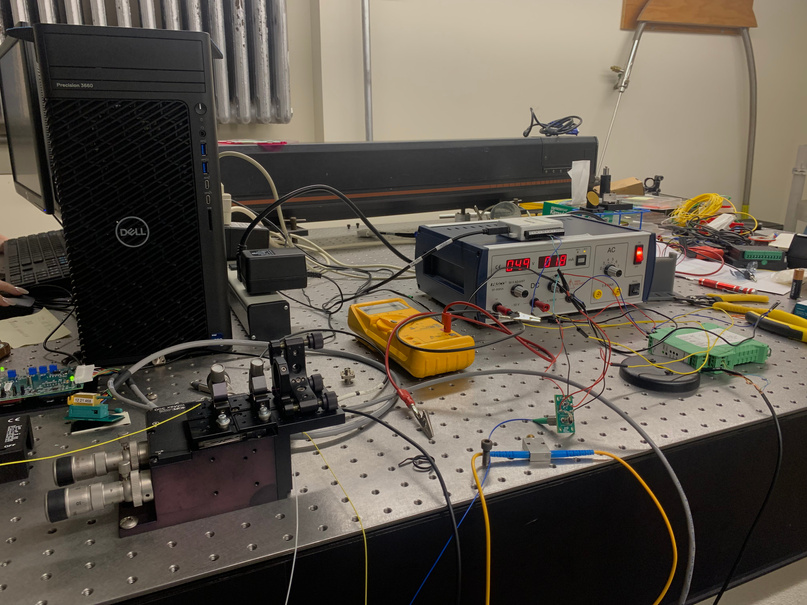Fiber optic sensor optical bench