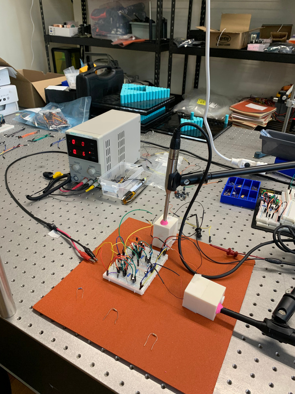 LM386 amplifier breadboard