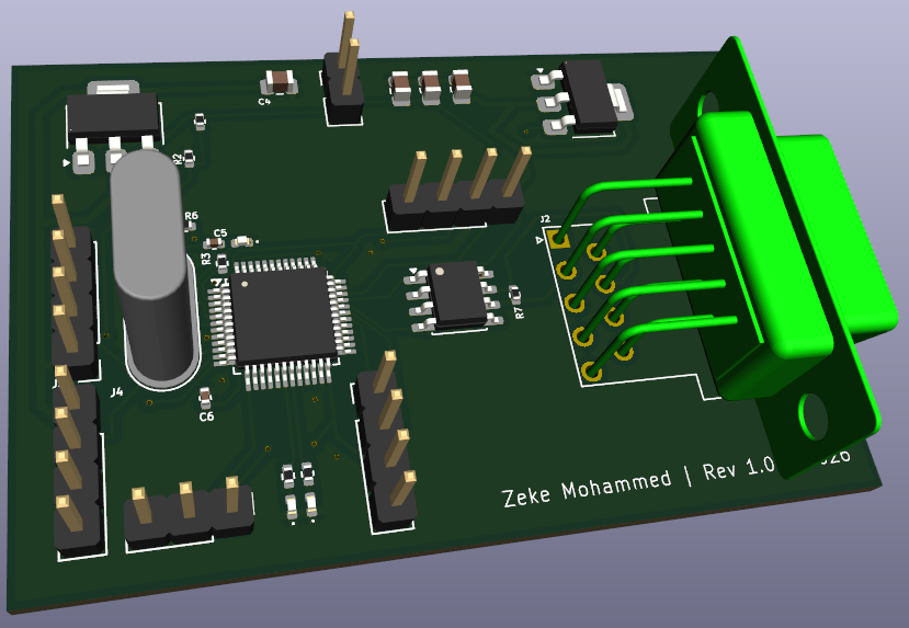 KiCad 3D PCB render